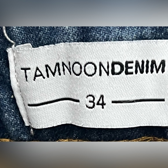 Super Cute Floral Embroidery Tamnoon Denim Skirt size 34 (us 2) Youth - Picture 14 of 15